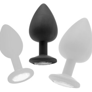 Plug Diamond Large – fekete prémium análkúp 7 x 3,5 cm