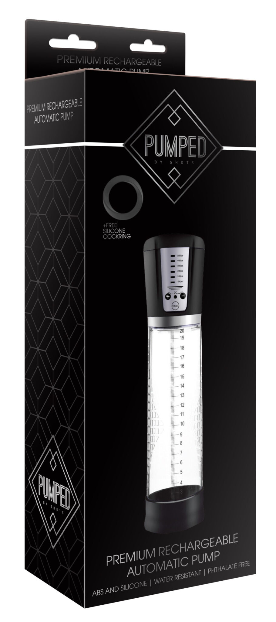 Automatikus péniszpumpa – prémium vákuum eszköz 20x6 cm - Image 2