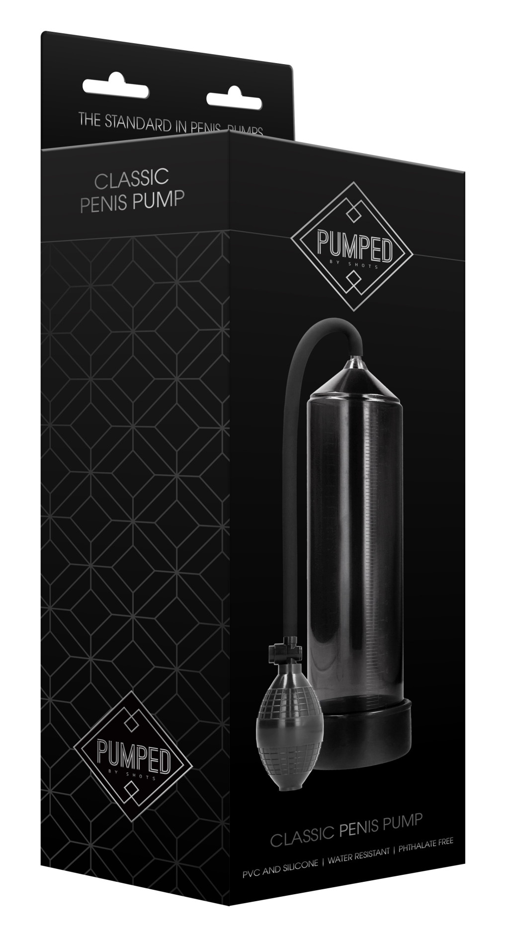 Penis Pump Classic – prémium péniszszivattyú, 20 x 6 cm, fekete - Image 2