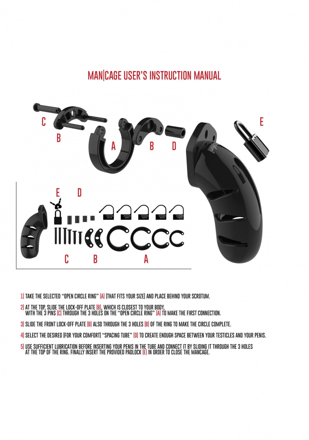 ManCage 04 – prémium férfi önmegtartó ketrec 11 x 3.5 cm - Image 4