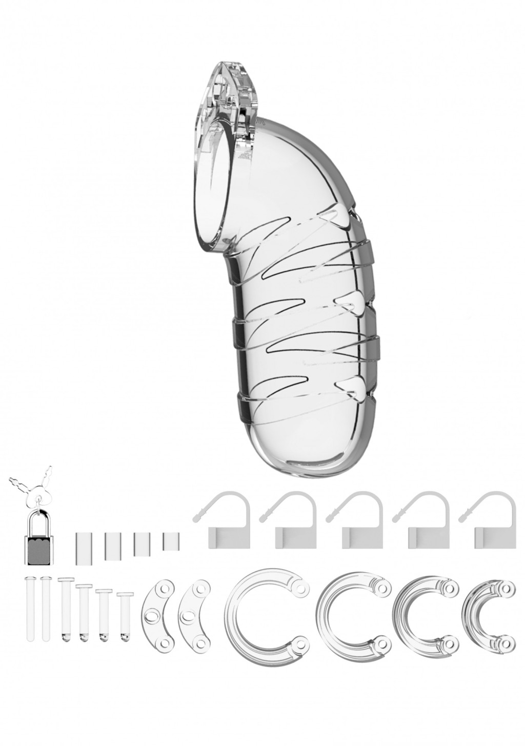 ManCage Chastity Cage Model 05 – áttetsző intimitás zár - Image 3