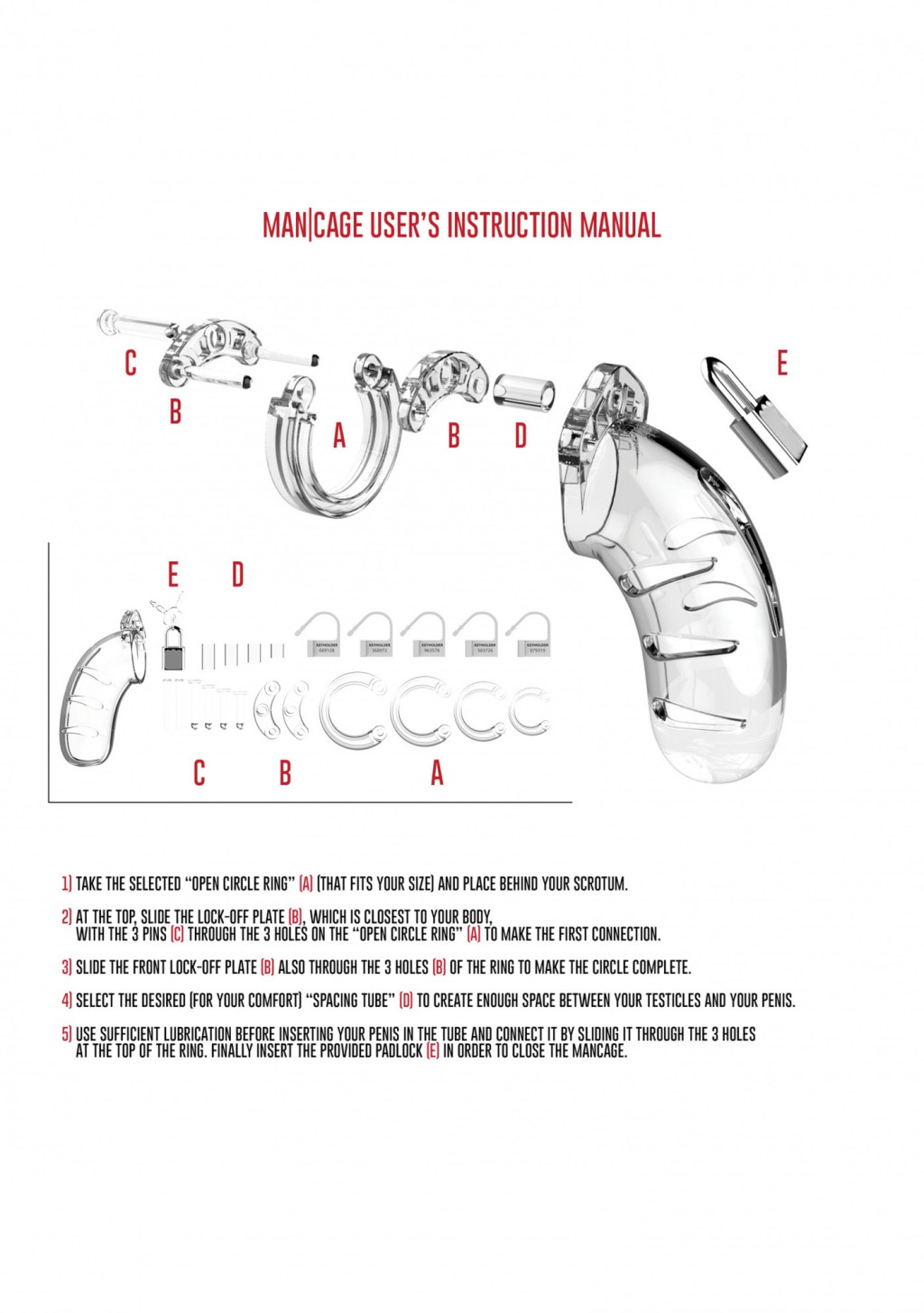 ManCage Chastity Cage Model 05 – áttetsző intimitás zár - Image 4