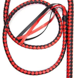 Long Whip Duo – 190 cm hosszú, fekete-piros ostor