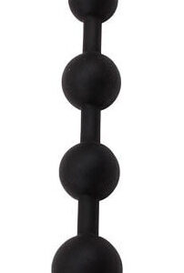Fekete Mont gyöngyös analóg rózsafüzér – 30 x 2,4 cm
