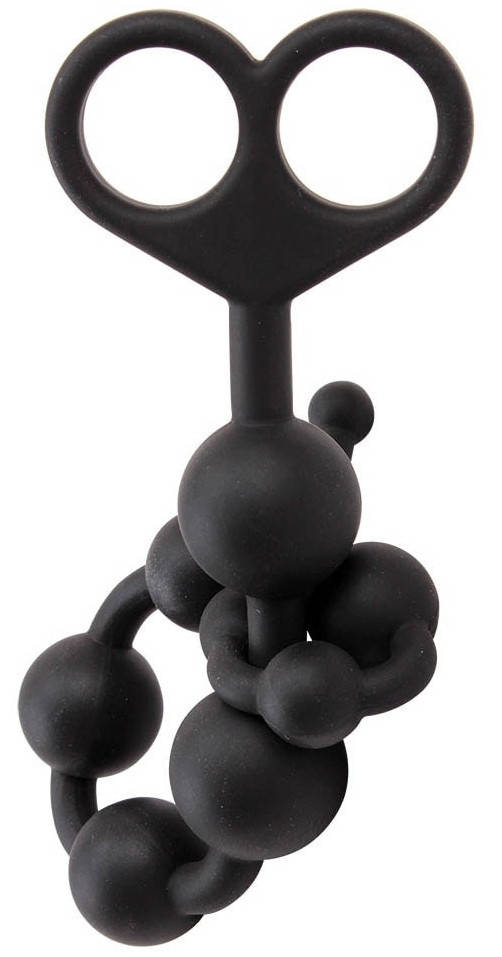 Fekete Mont gyöngyös analóg rózsafüzér – 30 x 2,4 cm - Image 3