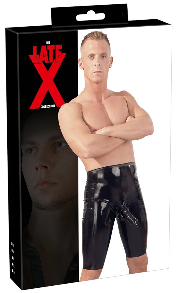 Latex kerékpáros rövidnadrág – péniszvédő zsebbel - Image 3