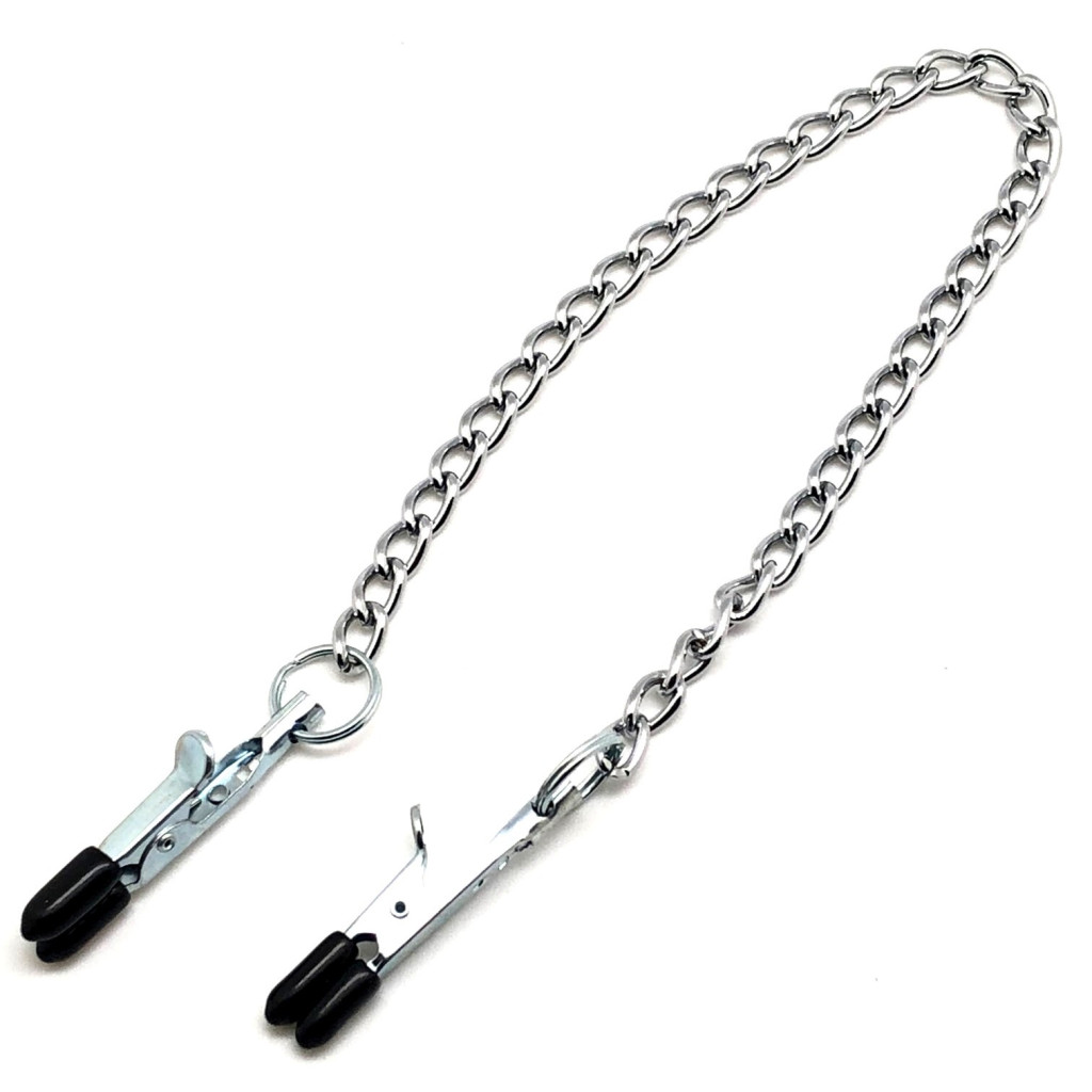 Fém mellcsipesz lánccal – elegáns stimuláló kiegészítő - Image 2
