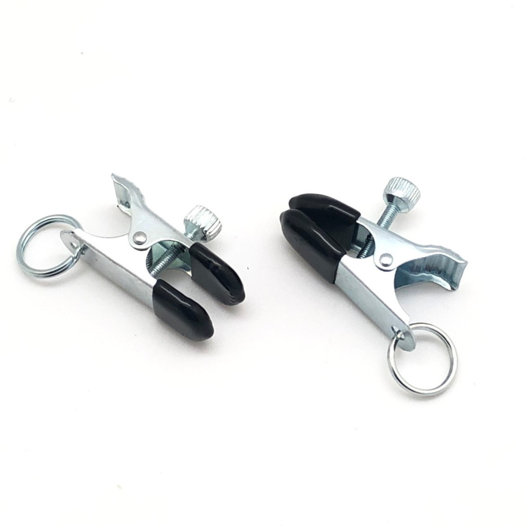 Fém mellbimbó csipesz - érzéki stimuláló páros 4 cm - Image 2