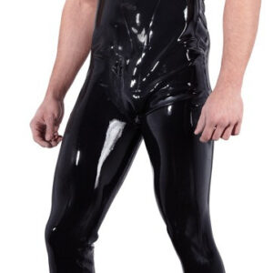 Latex elegáns kezeslábas cipzárral