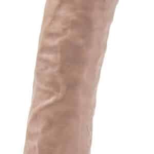 Prémium 11 inch bőrszínű dildo heregyekkel