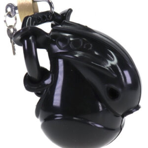 Prémium tojótojás zár - fekete chastity cage 7,7 x 2,8 cm
