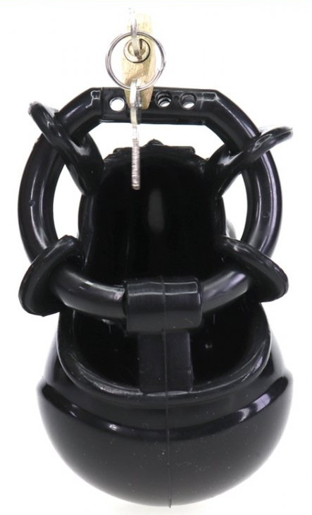 Prémium tojótojás zár - fekete chastity cage 7,7 x 2,8 cm - Image 2