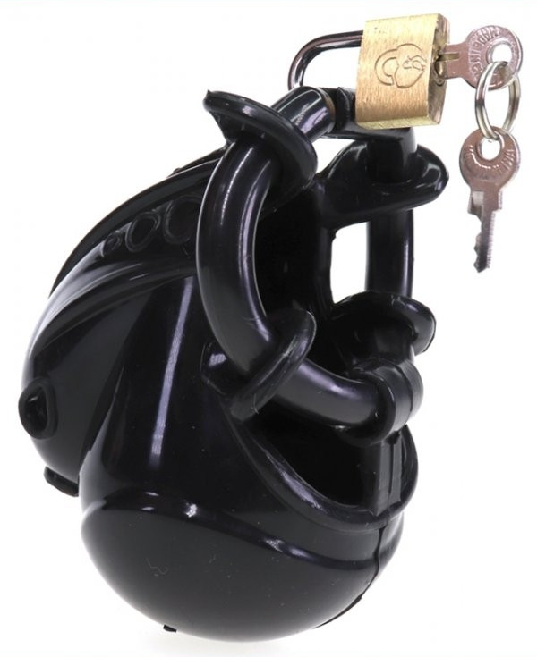 Prémium tojótojás zár - fekete chastity cage 7,7 x 2,8 cm - Image 3