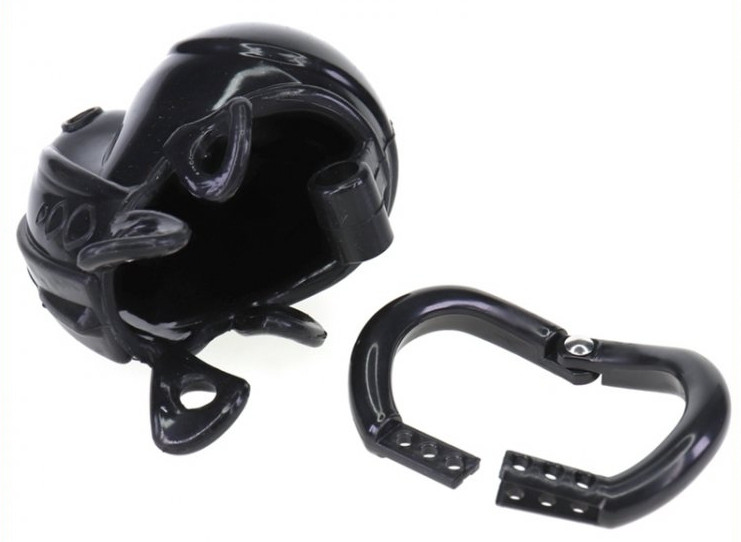 Prémium tojótojás zár - fekete chastity cage 7,7 x 2,8 cm - Image 4