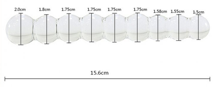 Üveg dildó Snowball – elegáns kényeztetés 12,6 cm-en - Image 4