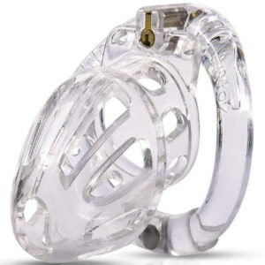 Beam Chastity Cage – átlátszó intim zár 6 x 3 cm