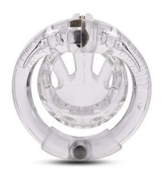 Beam Chastity Cage – átlátszó intim zár 6 x 3 cm - Image 3