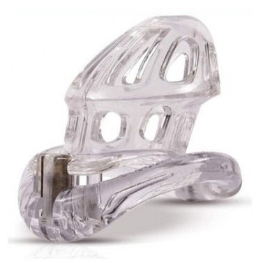 Beam Chastity Cage – átlátszó intim zár 6 x 3 cm - Image 4