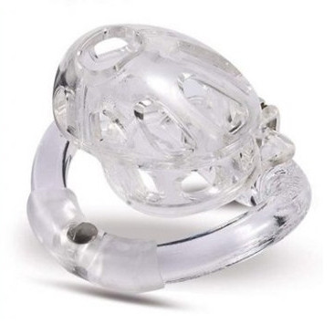 Beam Chastity Cage – átlátszó intim zár 6 x 3 cm - Image 5