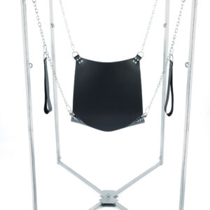 Kit Sling - prémium fekete bőr szegecses harisnya
