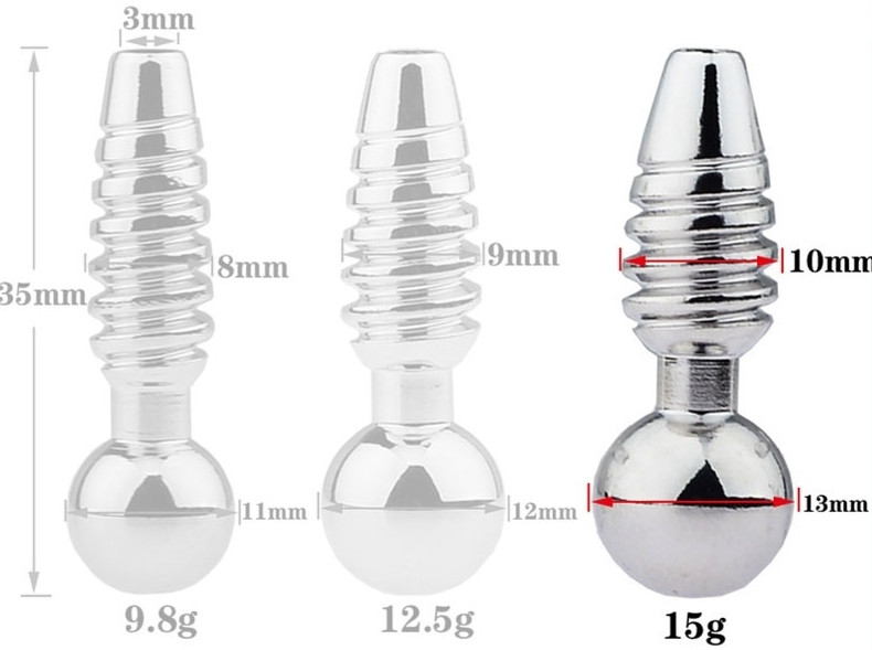 Screw – Prémium pénisz plug, 2.5 cm hosszú, 10 mm átmérőjű - Image 4