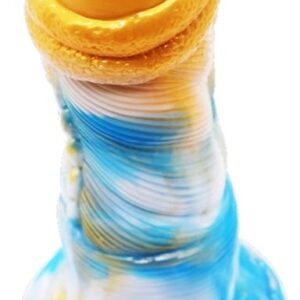 Nox – prémium arany-kék dildó 18 x 6 cm