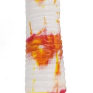 Tork – prémium fehér-narancs dildó 23 x 5,5 cm