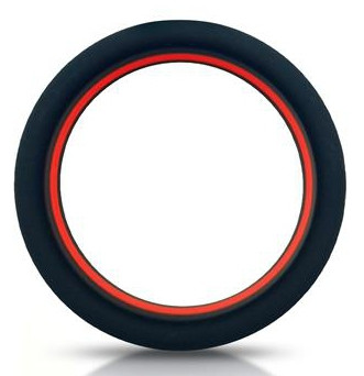 Beast Rings – prémium szilikon péniszgyűrű 36 mm fekete-piros