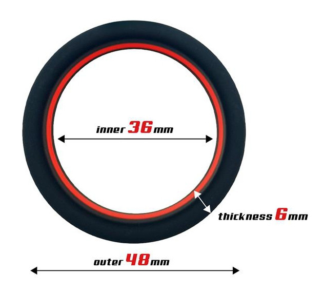 Beast Rings – prémium szilikon péniszgyűrű 36 mm fekete-piros - Image 3
