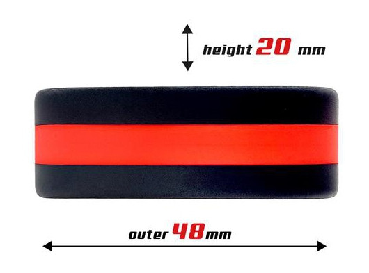 Beast Rings – prémium szilikon péniszgyűrű 36 mm fekete-piros - Image 4