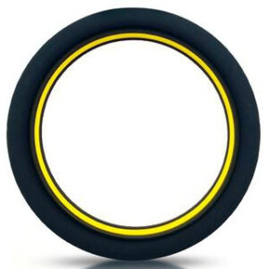 Beast Ring – prémium szilikon péniszgyűrű 36 mm, fekete-sárga