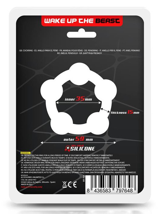 Silicone Cockring – elegáns fekete péniszgyűrű 35mm - Image 4