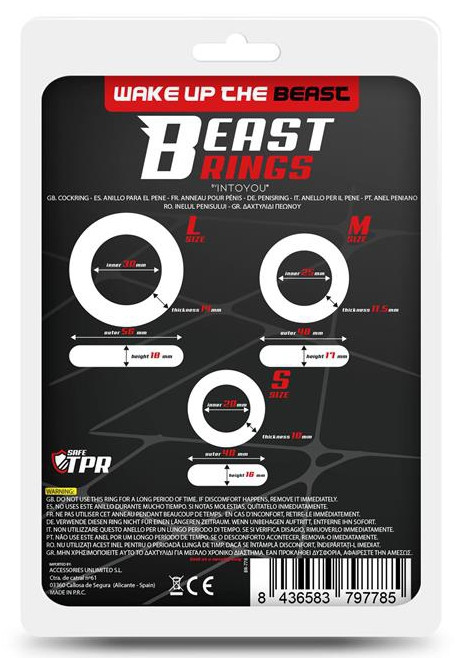 Beast Rings – 3 db átlátszó prémium gyűrű szett - Image 6