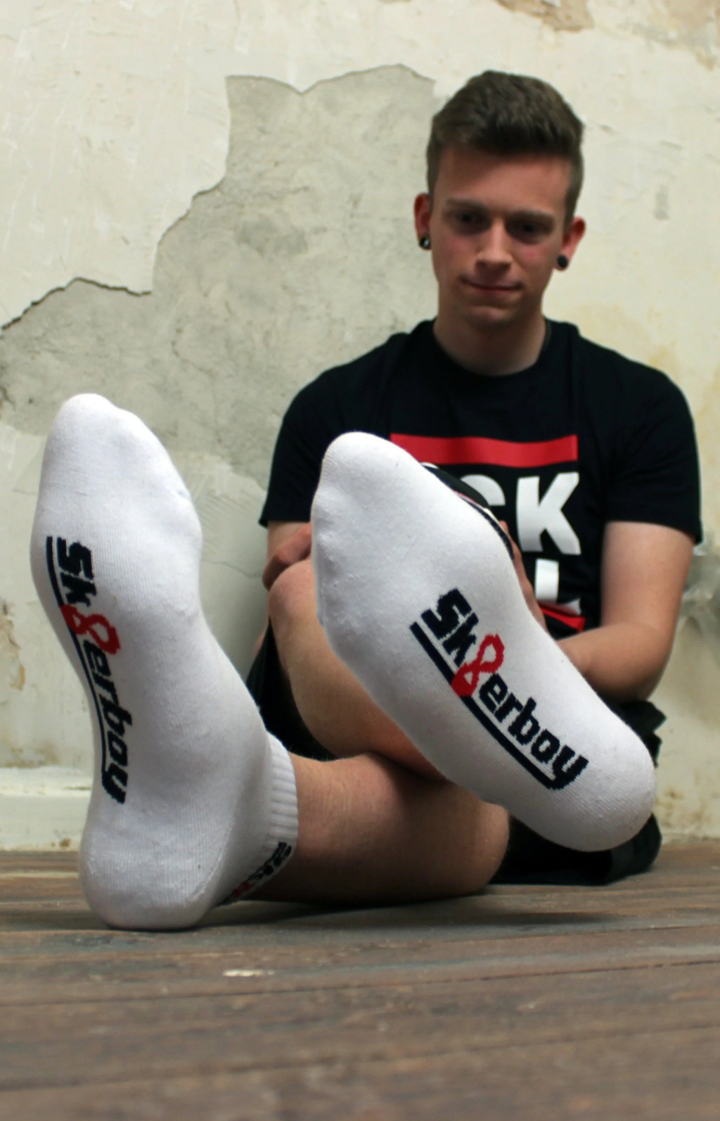 QUARTER Sk8erboy – prémium fehér alacsony zoknik - Image 8