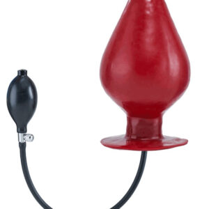 Vortex XL – felfújható latex anális dugó, 20.5 x 12 cm, piros
