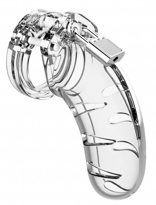 ManCage Chastity Cage Model 03 – átlátszó férfi önmegtartózkodó ketrec