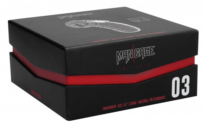 ManCage Chastity Cage Model 03 – átlátszó férfi önmegtartózkodó ketrec - Image 2