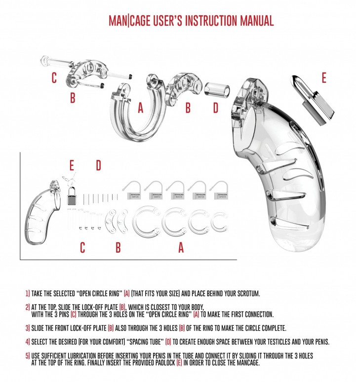 ManCage Chastity Cage Model 03 – átlátszó férfi önmegtartózkodó ketrec - Image 4