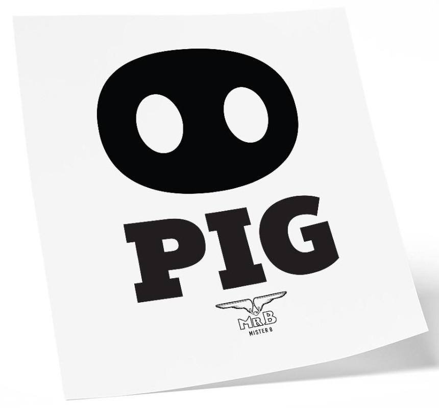 MrB Pig – ephemere tetoválás 10 x 10 cm - Image 3