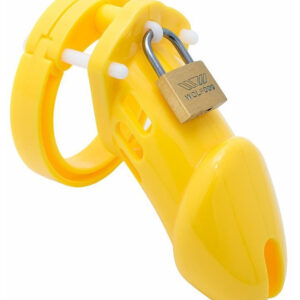 Bran – sárga szilikon chastity cage, érzéki izgalomhoz