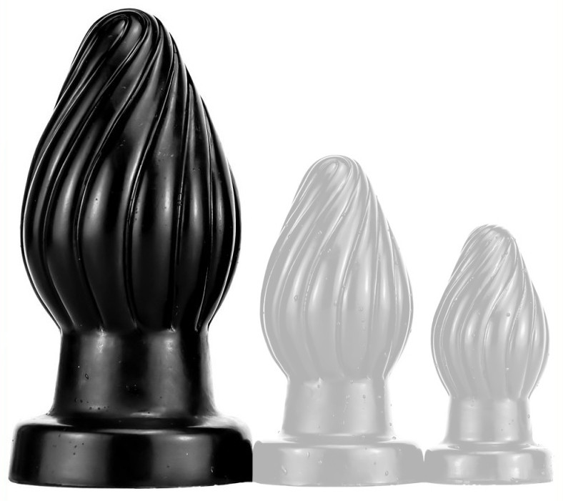 Spiral Plug L – prémium spirális anális eszköz, fekete