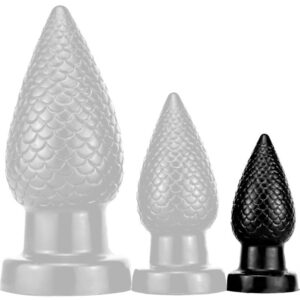 Pinecock S – prémium fekete anális dugó 7 x 3.5 cm