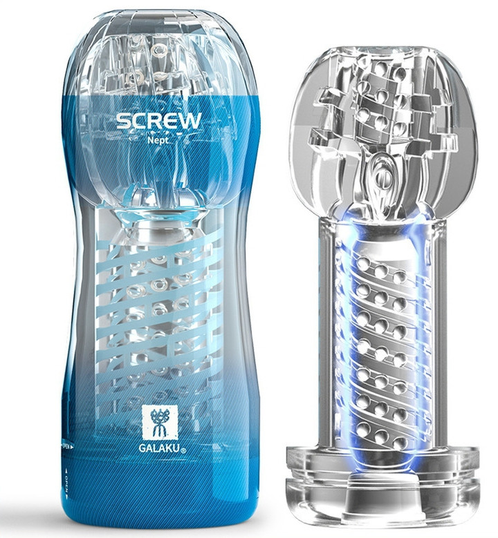 Masturbátor Screw III – érzéki maszturbáló kék színben