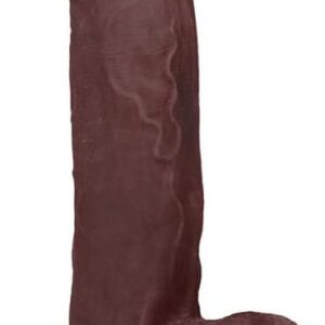 Realistic Dildo Slidy – élethű vibráló kúp 15 x 4 cm barna