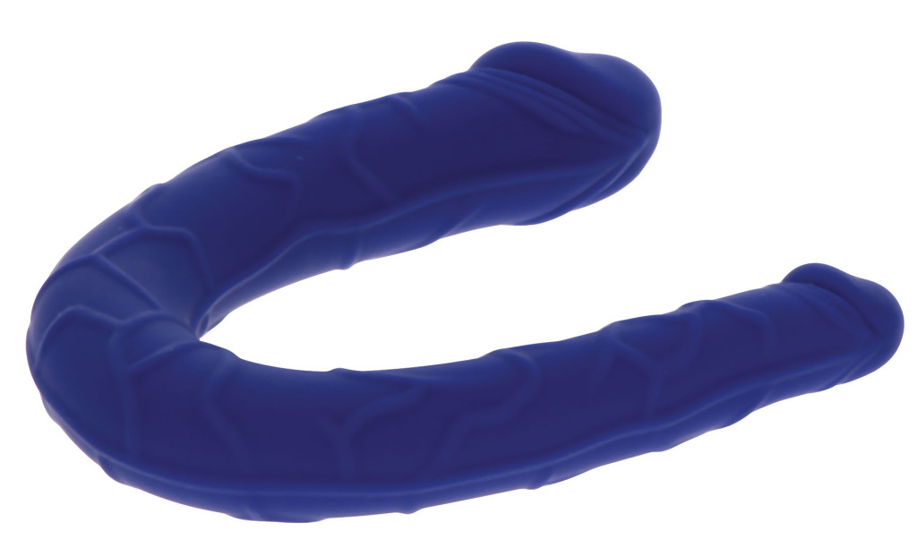 Mini U-alakú dupla dildó – érzéki kék színben - Image 6