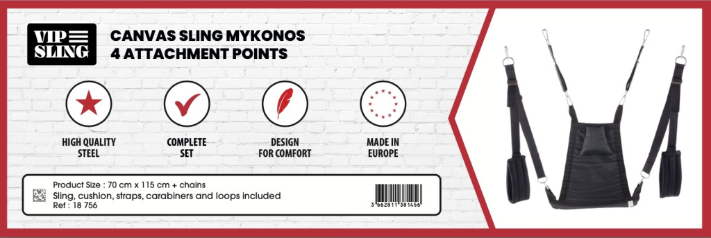 Mykonos - prémium szövet hám, fekete, teljes szett - Image 3