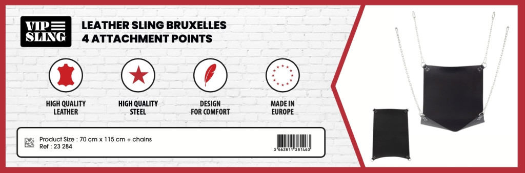 Brüsszeli bőrszíj XL – prémium négypontos tartó - Image 4