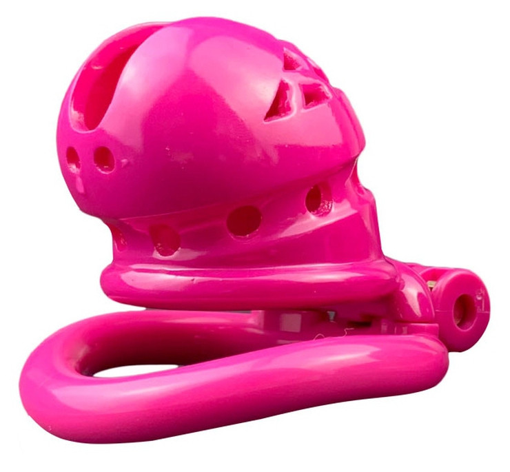 Sex Slave M – szexi rózsaszín chastity cage (6.5 x 3.5 cm) - Image 2