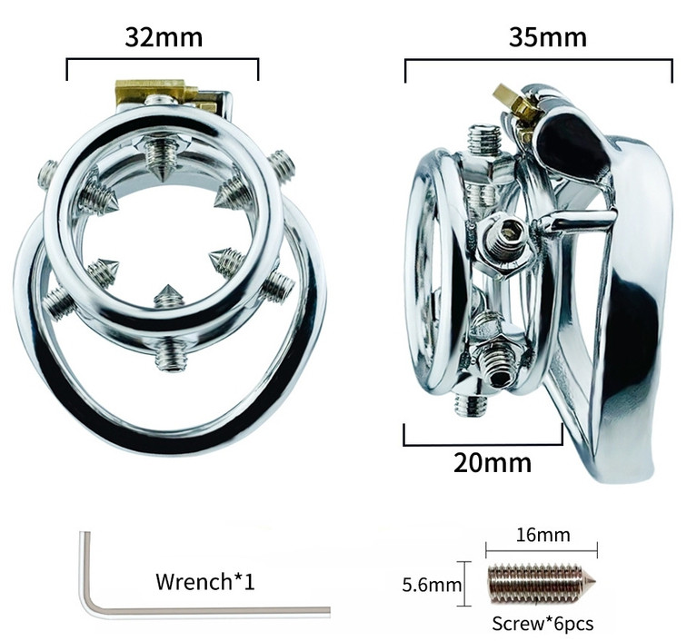 Fém Keresztező Ketrec – Intim játék 3,5 x 3,2 cm - Image 6
