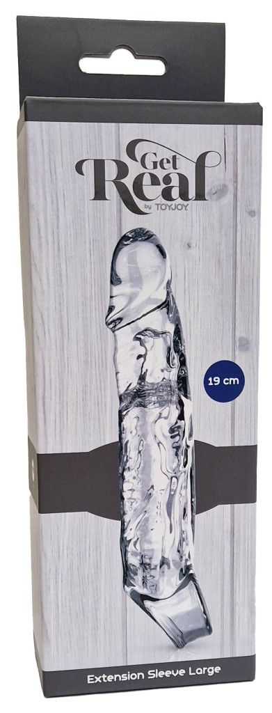 Get Real – átlátszó pénisz hüvely, 16 x 3,5 cm - Image 2